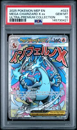 MEGA CHARIZARD X EX Black Star Promo #023 PSA 10 Pokemon UPC - Image 1