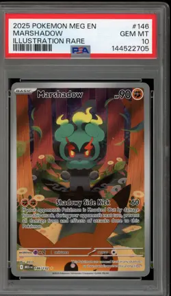 Pokemon Marshadow Mega Evolution Illustration Rare #146 PSA 10 Gem Mint - Image 1