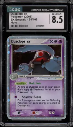 Pokemon Dusclops ex EX Emerald Holo Ultra Rare #94 CGC 8.5 - Image 1
