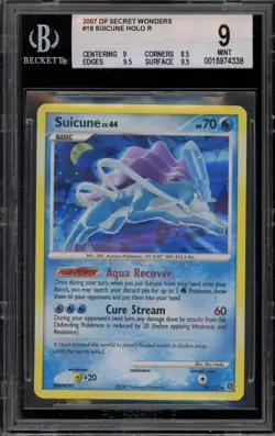 Pokemon Suicune Secret Wonders Holo Rare #19 BGS 9 Mint - Image 1