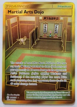Martial Arts Dojo 268/236 | Cosmic Eclipse | Secret Rare | Gold | Pokemon TCG - Image 1