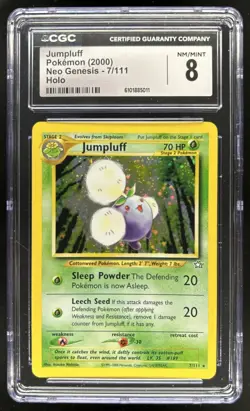 2000 Pokemon Neo Genesis Jumpluff Holo #7/111 CGC 8 - Image 1