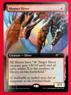 MTG Foil 1X Magma Sliver X1 (Extended Art) Secret Lair Magic - NM/MT - Image 1