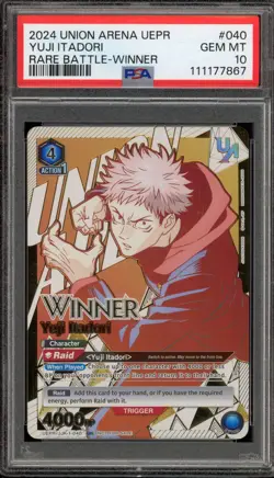 Union Arena Yuji Itadori Rare Battle Winner #040 PSA 10 Gem Mint - Image 1