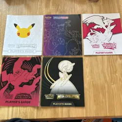 Mega Evolution 5x Pokemon TCG Player's Guide Booklet Set Guide Players - Image 1