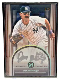 2024 Topps Museum Collection Don Mattingly Black Framed On-Card Auto /5 Yankees - Image 1