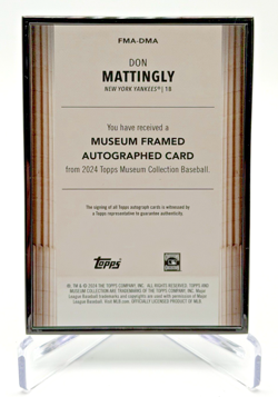 2024 Topps Museum Collection Don Mattingly Black Framed On-Card Auto /5 Yankees - Image 3