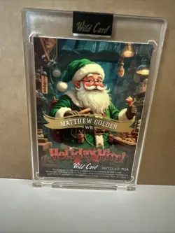 Matthew Golden True 1/1 Auto Silver Santa Christmas Hit 2025 Wild Card Holiday - Image 2