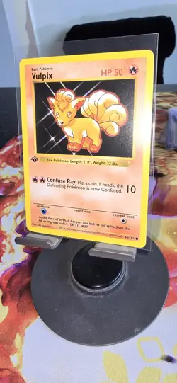 Pokemon Vulpix 68/102 Base 1st Edition Shadowless LP - Image 2