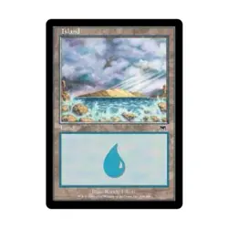 WOTC MtG Onslaught Island #338 (C) (Foil) Fair - Image 1