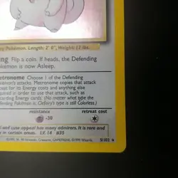 Clefairy 5/102 - Base Set - Holo Rare - VINTAGE WOTC Pokemon Card - LP/P - Image 4