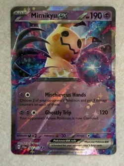 Pokemon TCG Mimikyu EX 069/159 Journey Together Double Rare Card - Image 1
