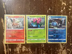 Charizard Blastoise Venusaur Pokemon Go Starter Trio HOLOS 3 Card Set! - Image 1