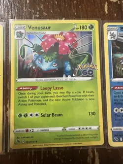 Charizard Blastoise Venusaur Pokemon Go Starter Trio HOLOS 3 Card Set! - Image 3