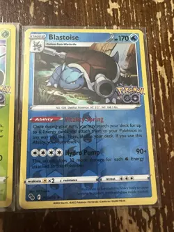 Charizard Blastoise Venusaur Pokemon Go Starter Trio HOLOS 3 Card Set! - Image 4