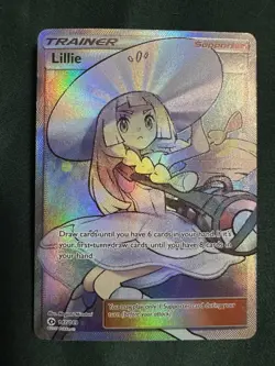 Lillie SM Base Set SM01 Full Art Trainer Pokemon Card - Image 1