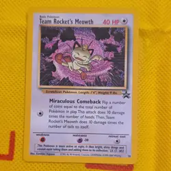 Pokemon Team Rocket's Meowth Wotc Promo 18/53 Regular 40 HP Promo Card 2000 - Image 1