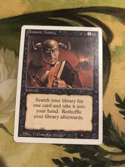MtG Demonic Tutor 3rd Edition Revised Magic the Gathering Card CCG TCG MP - Image 1