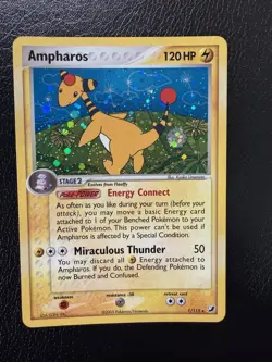 Ampharos EX Unseen Forces 1/115 Holo Rare Pokemon Card TCG LP - Image 1