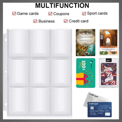 540 Pockets Baseball Card Sleeves, FOME Double Side 9-Pocket 30 Pages 3 Hole - Image 2