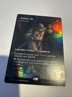 Donnie's Bo Shadowspear (Borderless) FOIL Teenage Mutant Ninja Turtles NM - Image 1