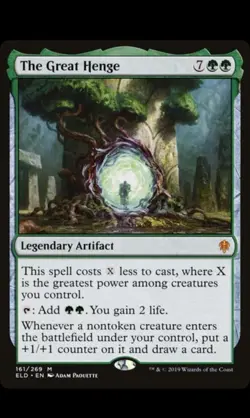 MTG Magic the Gathering The Great Henge (161/533) Throne of Eldraine NM - Image 1