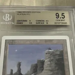 Magic The Gathering MTG Plateau Dual Land Revised 1994 BGS 9.5 - Image 3