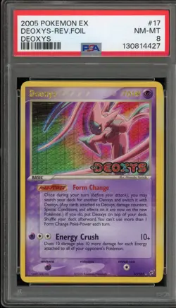 Pokemon Deoxys EX Deoxys Reverse Holo Rare #17 PSA 8 - Image 1