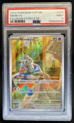 2024 Pokemon SV Black Star Promos Mimikyu #075 PSA 9 - Image 1