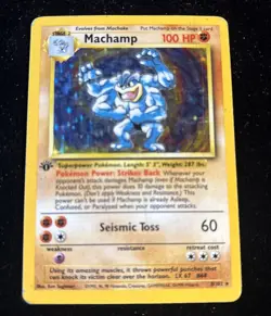 Machamp 8/102 1st Edition Holo Rare - Base Set WOTC 1999 Pokemon TCG - HP/DMG - Image 1