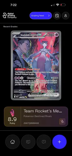 Pokemon TCG Destined Rivals Team Rockets Mewtwo EX Card 231/182 - Image 3