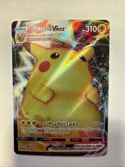 Pikachu VMAX #44/185 Full Art Holo Ultra Rare Pokemon TCG Vivid Voltage - Image 1