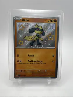 Pokemon TCG Riolu 173/091 Paldean Fates Shiny Holo Rare S&V NM Pack Fresh - Image 1