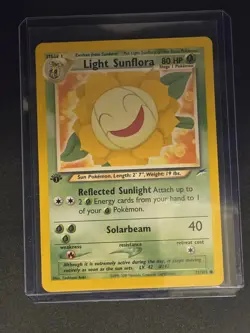 Pokemon TCG Light Sunflora 1st Edition 72/105 Neo Destiny Set Common - Image 1
