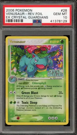 Pokemon Venusaur EX Crystal Guardians Reverse Holo Rare #28 PSA 10 Gem Mint - Image 1