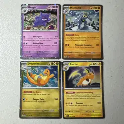 Pokemon TCG Sam's Club 4 Mini Tin Promo Set 151: Machamp Raichu Gengar Dragonite - Image 1