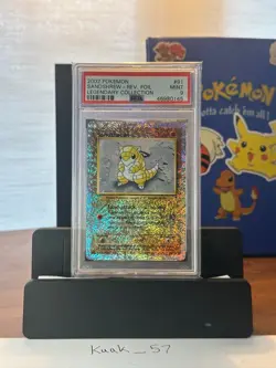 2002 Pokemon Legendary Collection Sandshrew #91 Reverse Foil PSA 9 MINT - Image 1