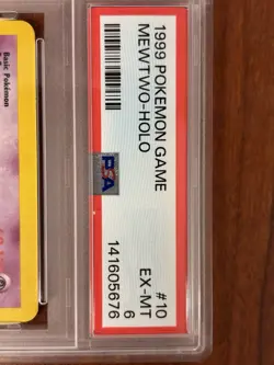 1999 Pokemon TCG Mewtwo Base Set Holo Unlimited Rare PSA 6 EX-MT - Image 4