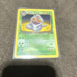 Pokemon Dark Arbok 19/82 Team Rocket Stage 1 60 HP Rare English 1st Edition - Image 1