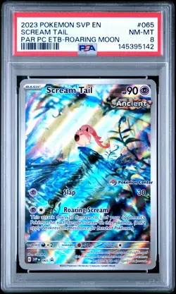 Scream Tail 065 Paradox Rift Pokemon Center ETB Promo Pokemon PSA 8 *142 - Image 1