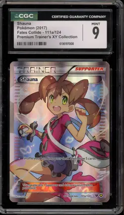 Pokemon Shauna XY Premium Trainers Coll. Full Alt Art Promo #111a CGC 9 Mint - Image 1