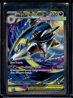 2025 Pokemon PFL Mega Sharpedo ex Special Illustration Rare #127/094 - Image 1