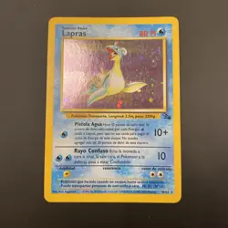 Spanish Pokemon TCG Vintage 1999 Lapras 10/62 Fossil Holo HP - Image 1