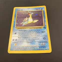 Spanish Pokemon TCG Vintage 1999 Lapras 10/62 Fossil Holo HP - Image 4