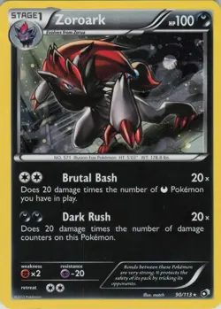Zoroark 90/113 Holo Holo Rare Legendary Treasures Pokemon Holo Near Mint - Image 1
