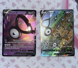 Unown V 177/195 Alternate Full Art Pokemon Swsh12: Silver Tempest Alt Art MINT - Image 1