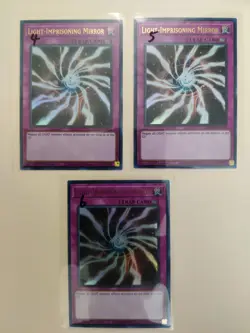3x Yugioh! Light-Imprisoning Mirror MAMA-EN096 Ultra Rare 1st Ed NM - Image 1