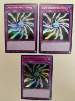 3x Yugioh! Light-Imprisoning Mirror MAMA-EN096 Ultra Rare 1st Ed NM - Image 2