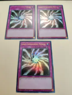 3x Yugioh! Light-Imprisoning Mirror MAMA-EN096 Ultra Rare 1st Ed NM - Image 3