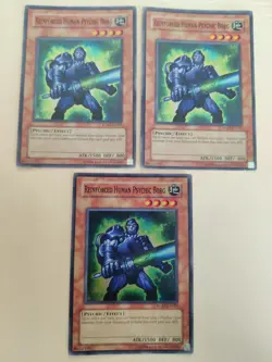 3x Reinforced Human Psychic Borg RGBT-EN029 Super Rare Unlimited LP - Image 2